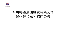 2020年度4月份碳化硅(75)招標(biāo)公告